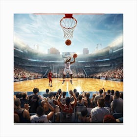 Ball Basketball Game Court People Championship Basketball Court Basket Player Sport Play (14) Canvas Print