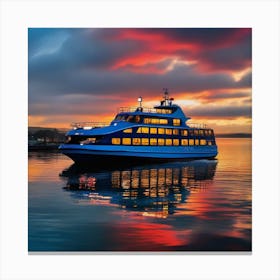 Sunset Cruise Ship 27 Canvas Print