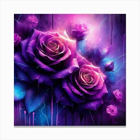 Purple Roses 4 Stampe su tela