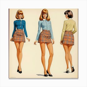 Default Mini Skirts Forever 1966 Art 3 Canvas Print