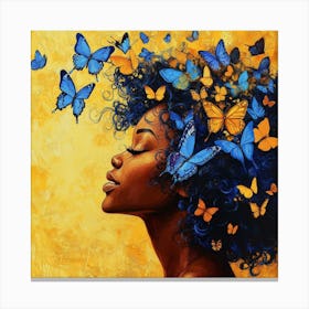 Butterflies In The Hair Canvas Print