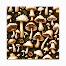 Seamless Pattern Of Mushrooms 4 Canvas Print