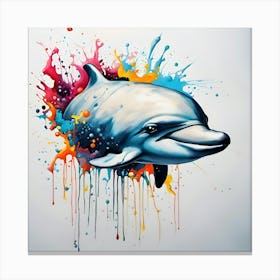 Dolphin Painting Canvas Print