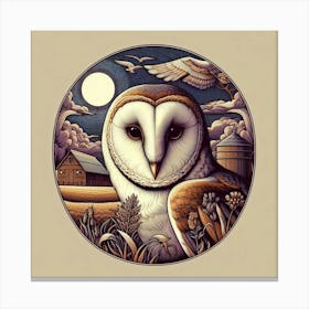 william morris owl art print Canvas Print