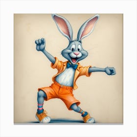 Bunny Dancing Canvas Print