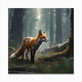 Fox In The Forest 86 Canvas Print