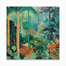 Amazon Rain Forest Series in Style of David Hockney 4 Canvas Print