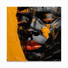 Portrait Of A Black Woman Canvas Print