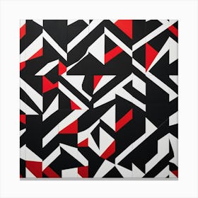 Abstract Black And White Painting 12 Canvas Print