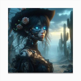 Cactus Girl 5 Canvas Print