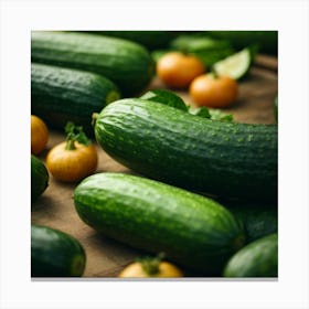 Cucumbers And Tomatoes Canvas Print