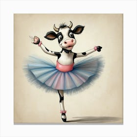 Ballet Cow Canvas Print