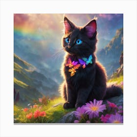 Black Kitten Canvas Print