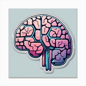 Brain Sticker 10 Canvas Print