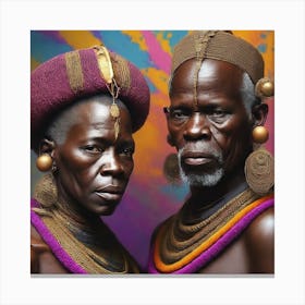 African Couple Canvas Print