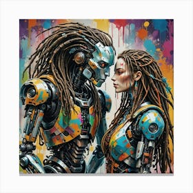 Robot Couple 1 Canvas Print