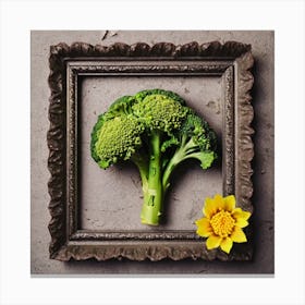 Broccoli In A Frame 16 Canvas Print
