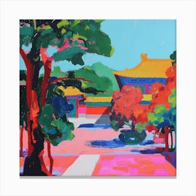 Abstract Park Collection Jingshan Park Beijing China 4 Canvas Print