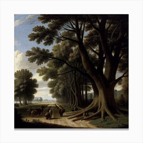 Landscape With Trees 1 Canvas Print