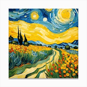 Starry Night themed art Canvas Print