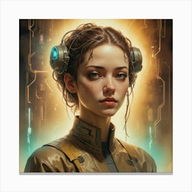 Futuristic Girl 10 Canvas Print