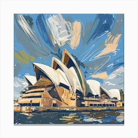 A Sydney Opera House In Sydney Expressive Stroke 1719930901 2 Canvas Print