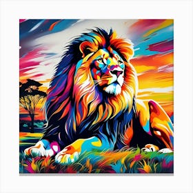 Lion Painting 12 Canvas Print