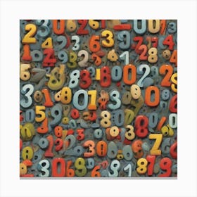 Numbers On A Wall Canvas Print