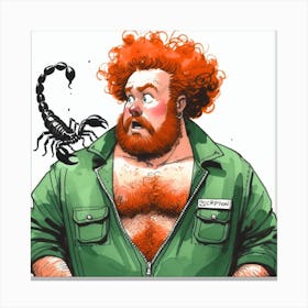 Ginger guy in shock Canvas Print