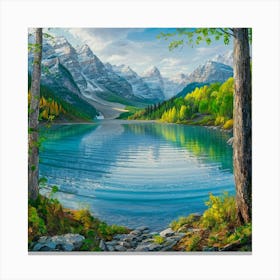 Lake In The Mountains 1 Canvas Print