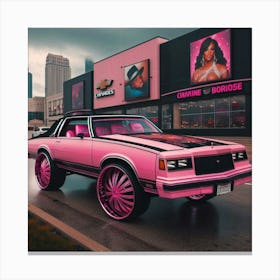 Pink Chevrolet Canvas Print