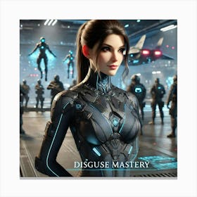 A Sci Fi Scene Showcasing Lyra Valen Disguise Mastery Canvas Print