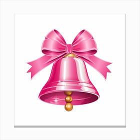 Pink Christmas Bell Canvas Print