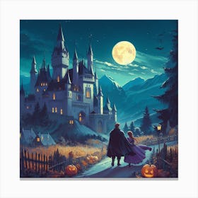 Halloween Castle Canvas Print