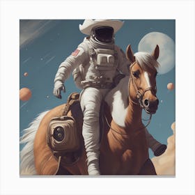 Astronaut On Horseback Canvas Print