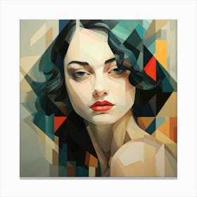 Abstract Geometric Hungarian Woman 04 Canvas Print