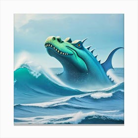 Dragon On The Ocean Canvas Print
