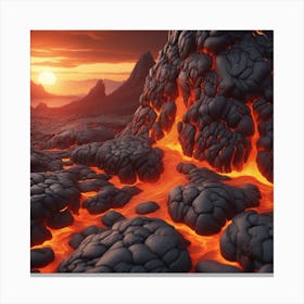 Lava Landscape 5 Canvas Print