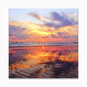 Sunset On The Beach 1 Canvas Print