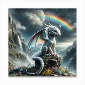 baby dragon Rainpearl Canvas Print