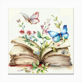 Butterfly Book Canvas Print