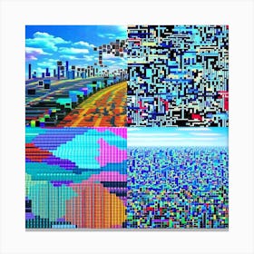 Pixel Art Canvas Print