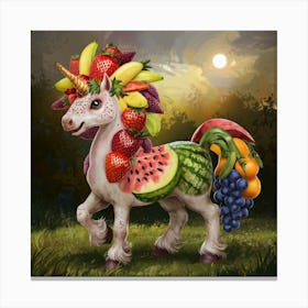 Fruit Unicorn Canvas Print