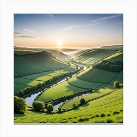 Valleys Of Dorset Canvas Print