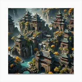 Chinese Village 5 Canvas Print