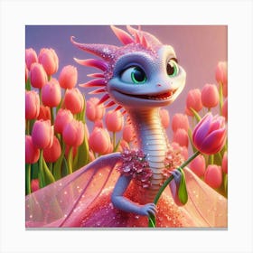 Pink Dragon Canvas Print