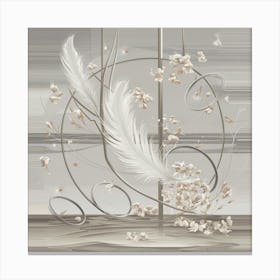 White Feathers 5 Canvas Print