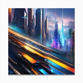 Futuristic City 118 Canvas Print