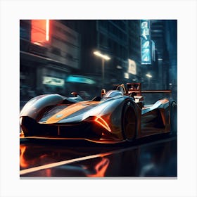 Futuristic Racing Car Canvas Print