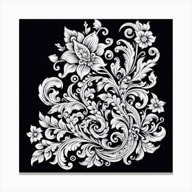 Ornate Floral Pattern Canvas Print